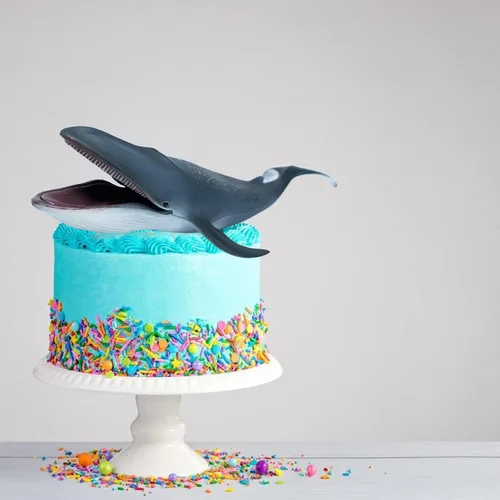Vista 6 de Figura de acción de tiburón ballena azul, figura de tiburón de vida marina, animal marino realista, ideal para juguetes de baño, juguete de playa
