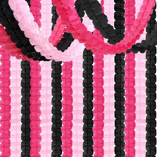 Vista 14 de Guirnalda de serpentinas para decoración de fiesta, color negro, blanco y rojo, pancarta colgante de trébol de cuatro hojas de graduación de 157