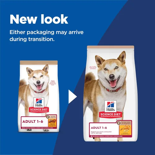 Vista 2 de Hill's Science Diet - Alimento seco para perros adultos 1-6, Nutrición Premium para adultos 1-6, sin maíz, trigo ni soya, pollo y arroz integral