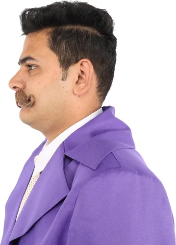 Vista 4 de Cabello humano para hombre, bigote, cosplay, pelo facial Marrón