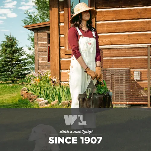 Vista 6 de Wells Lamont HydraHyde - Guantes de trabajo de cuero resistentes al agua para mujer, parche de palma reforzado