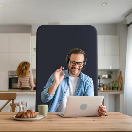 Vista 3 de DECOLAB Divisor de habitación de pie, separador de espacio móvil para oficina, escuela, espacio de estar, espacio de trabajo, resistencia a