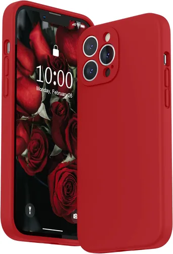 Vista 13 de SURPHY Funda compatible con iPhone 13 Pro Max con protector de pantalla, (protección de cámara + forro de microfibra suave), funda de silicona Negro