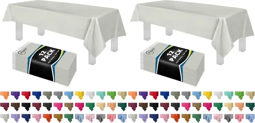 Vista 104 de Mantel de plástico de alta calidad - 54 in. x 108 pulgadas. Grandipity - Mantel rectangular (6 y 12 unidades), Agua (Aqua) Aqua Plastic table