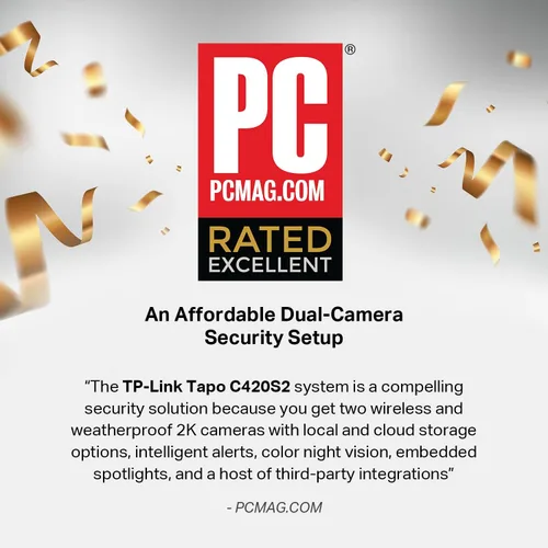 Vista 2 de [Usado] TP-Link Tapo 2K QHD Sistema de cámara de seguridad inalámbrica para exteriores, batería de hasta 180 días, visión nocturna a