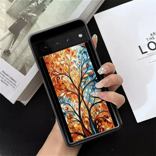 Vista 566 de Compatible con Google Pixel 4A 5G Mobile Case Creative Acrylic Panel trasero Silicona Protección Grip especialmente diseñado para Google Pixel 4A 5G