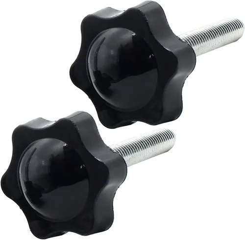 Vista 13 de 6 Piezas de Pomo de Estrella Roscado de M4 x 20mm, Manija de Perilla de Sujeción en Forma de Hexágono de Plástico para Reemplazo de Base de Paraguas
