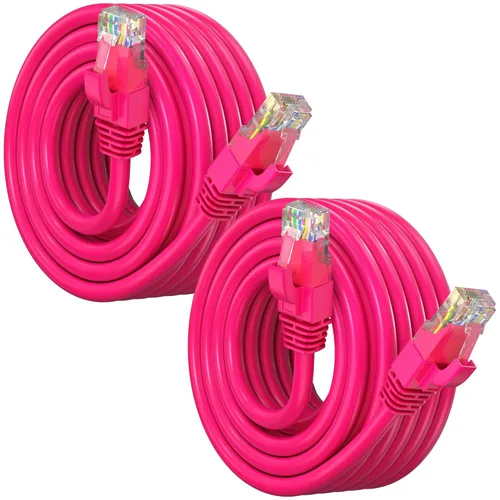 Vista 45 de Maximm Cable Ethernet Cat6, color negro (paquete de 2), cable UTP de 10 Gbps 550 MHz