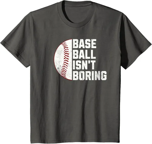 Vista 42 de Camiseta Baseball Isn't Boring, Negro
