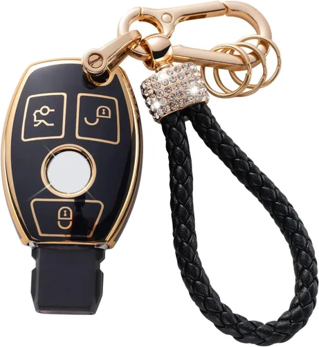 Vista 24 de Gematay - Funda para llavero Cadillac, carcasa protectora compatible con Escalade CTS SRX XT5 ATS CT6 5 botones llave remota Smart Key Protector
