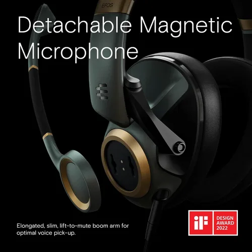 Vista 4 de EPOS Audio H6PRO - Auriculares acústicos cerrados para juegos (color verde carrera)