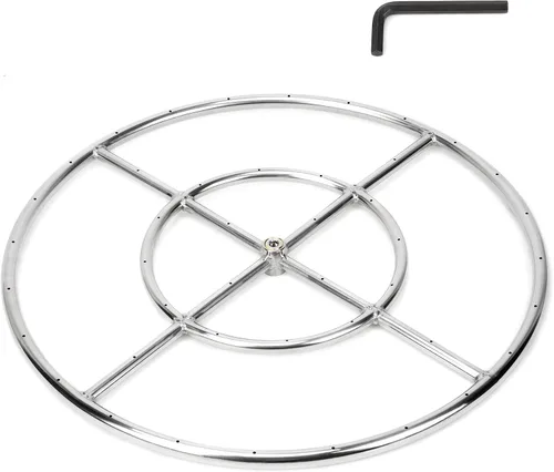 Vista 9 de Stanbroil 12 Inch Round Fire Pit Burner Ring for Natural Gas & Propane