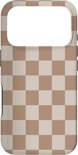 Vista 30 de Bonita funda Classic Dark Brown Checkered Big Checkerboard para iPhone 16