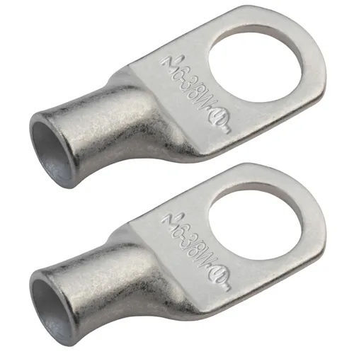Vista 48 de SELTERM 5 piezas terminales de cable de cobre estañado 1/0 AWG perno de 1/2", extremos de cable de batería, terminales de anillo, conectores