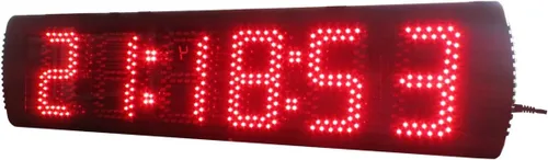Vista 4 de AZOOU 5 pulgadas de alto carácter solo echó un solo lado LED deporte reloj cuenta regresiva/hasta temporizador color rojo