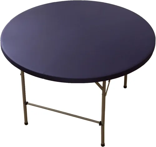 Vista 11 de Mantel redondo de elastano ajustable de 48 pulgadas, mantel plegable elástico de picnic, mantel elástico para mesa de patio, manteles lavables