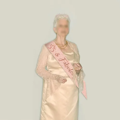 Vista 4 de BRT Bearingshui Fabulosa banda y tiara para mujer, tiara de oro rosa para fiesta de cumpleaños 55