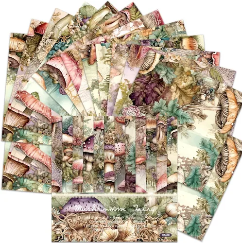 Vista 19 de BLEDS Papel de álbum de recortes, bloc de 24 hojas de papel para álbumes de recortes de manualidades de 12x12 pulgadas con patrón de galaxia