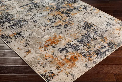 Vista 6 de Surya Jefferson - Alfombra moderna con estampado abstracto, 7 pies 10 pulgadas x 10 pies 6 pulgadas, gris