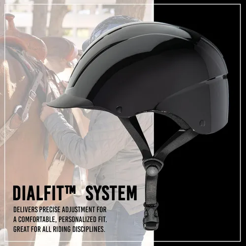 Vista 4 de Troxel Spirit Duratec Casco de equitación de cobertura completa, diseño ajustable de perfil bajo, equipo de equitación de seguridad