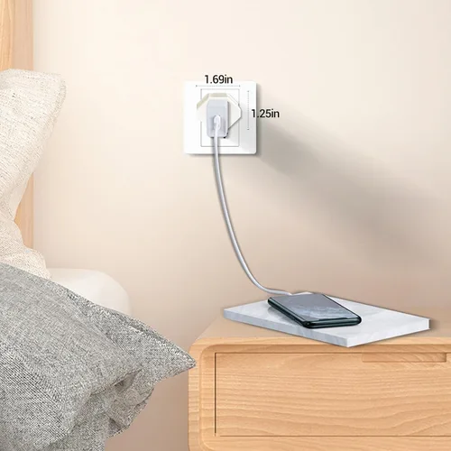 Vista 6 de Adaptador de toma de corriente a enchufe, enchufe E26, adaptador de enchufe de 3 clavijas, enchufe giratorio de 360° con interruptor