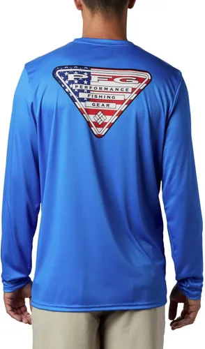 Vista 2 de Columbia PFG Terminal Tackle Country - Camisa de manga larga triangular para hombre