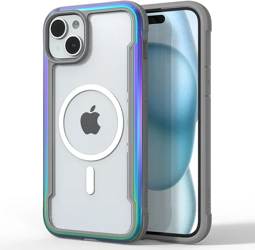 Vista 22 de RAPTIC Funda magnética Air para iPhone 15, funda protectora transparente a prueba de golpes, grado militar probada para caídas de 10 pies, funda