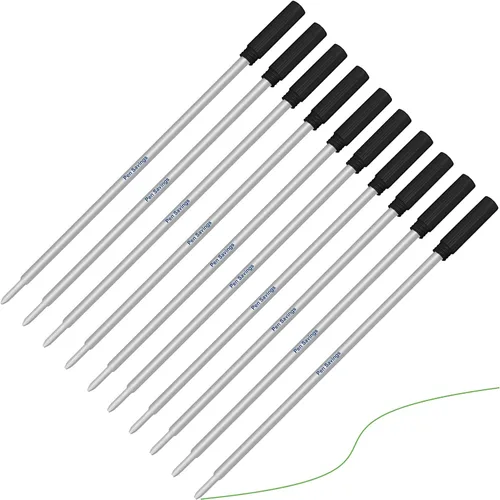 Vista 9 de Pen Savings - Paquete de 10 repuestos de bolígrafo compatibles con bolígrafos Cross, tamaño mediano, paquete a granel (5 negros / 5 azules)
