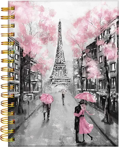 Vista 9 de iampanda Cuaderno de diario en espiral, encuadernación fuerte de doble alambre con papel de primera calidad para niñas y mujeres, 60 hojas A5