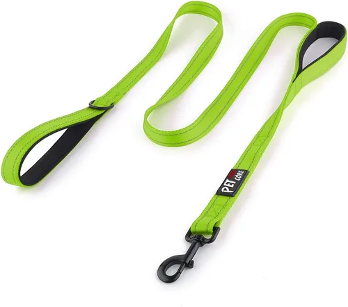 Vista 9 de Plutus Pet Correa de perro de doble asa, 4 pies de largo, para perros medianos y grandes Beige