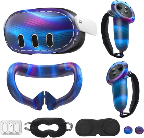 Vista 3 de Silicone Cover Set Compatible with Oculus Quest 2 Accessories+Compatible with MetaOculus Quest 3