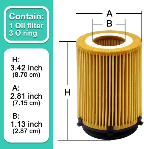 Vista 5 de Filtro de aceite para Mercedes-Benz A220 B250 C300 C350E CLA250 E300 GLA250 GLC300 Metris SLC300 SLK300 Infiniti Q50 Q60 QX30 sin metal 2701800009