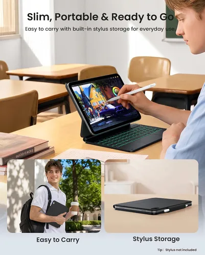 Vista 8 de typecase Funda de teclado Edge para iPad de 11ª generación A16 (2025) y 10ª generación de 10.9 pulgadas (2022) - Trackpad multitáctil, teclado