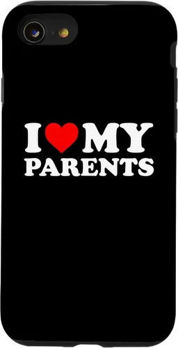 Vista 18 de I Love My Parents - Red Heart Case for iPhone 16