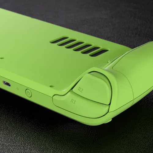 Vista 7 de eXtremeRate Carcasa verde personalizada para Steam Deck LCD, kit de carcasa completa de repuesto, cubierta delantera y trasera, botones, accesorios