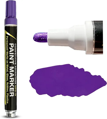 Vista 19 de Marcadores de Pintura Esmaltada Competitive Advantage MPD-15 NEGRO - 1 Paquete Marcas Permanentes en Metal, Vidrio, Goma, Plástico y más