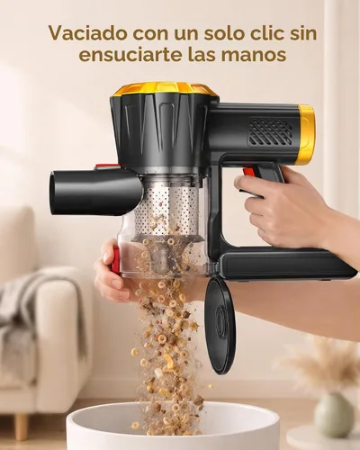 Vista 8 de Aspiradora inalámbrica para el hogar 55 minutos/45 kPa/550 W Ligero, antienredos, pantalla LED, filtro HEPA, autoportante, cepillo flexible