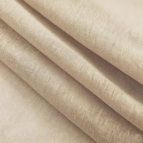 Vista 3 de UPOPO Paneles de Cortina Beige Pequeños Cortinas Transparentes de Gasa de 16 Pulgadas de Largo Cortinas de Cocina de Voile con Textura de Lino
