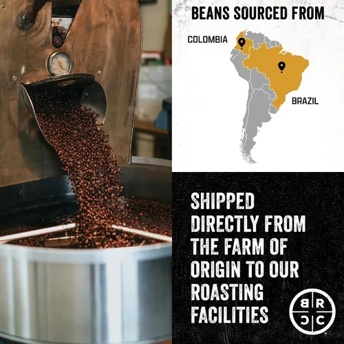 Vista 4 de Black Rifle Coffee Company Gunship Roast, bolsa de 12 onzas, café molido tostado ligero, mezcla tostada hecha de granos arábigos, granos colombianos