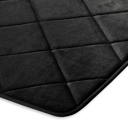 Vista 4 de Home Dynamix Capri Haven - Tapete de baño de espuma viscoelástica lavable a máquina, negro, 22 x 42 pulgadas