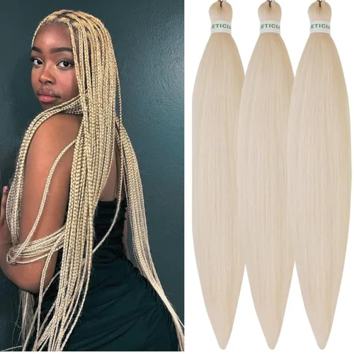 Vista 137 de Cabello trenzado para niños preestirado de 16 pulgadas, color negro para niños, trenzas sin nudos