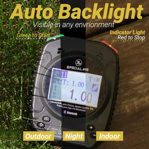 Vista 3 de Indesign Shot Timer with Belt Clip - 2025 Upgraded Shot Timer for Shooting Competition, Bluetooth Connect, Ideal for IPSC, IDPA, USPSA