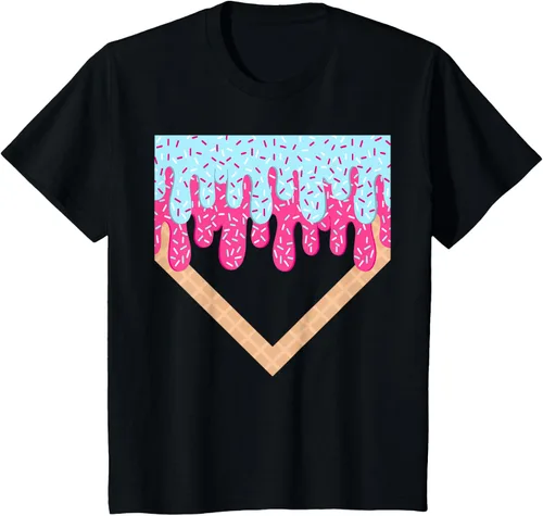 Vista 48 de Baseball Drip Boys Home Plate Ice Cream Sport Players & Fans Camiseta