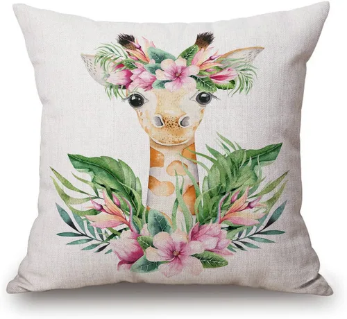 Vista 29 de Solekla Funda de almohada cuadrada de lino y algodón con flores blancas y negras, funda de cojín decorativa para sofá de 18 x 18 pulgadas Sl157