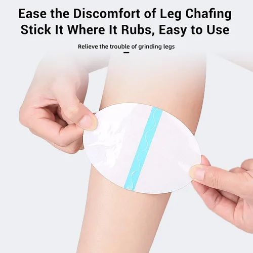 Vista 3 de ZJchao 10 parches de cinta antirozaduras en los muslos, almohadillas antirozaduras, almohadillas transparentes antifricción ultra finas a prueba