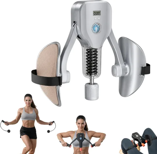 Vista 9 de Thigh Trainer for Women & Men, 176LB Adjustable Pelvic Floor Exercise Equipment with LED Display Counter and Resistance Indicator, Inner Thigh