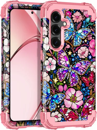 Vista 10 de Rancase para Galaxy S25, Funda de tres capas, protección resistente a los golpes, paraguas de plástico duro + funda protectora de goma de silicona