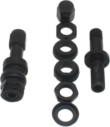 Vista 3 de VS43 TR43E - Vástagos de válvula de sujeción sin cámara de aluminio negro para neumáticos (4 piezas)