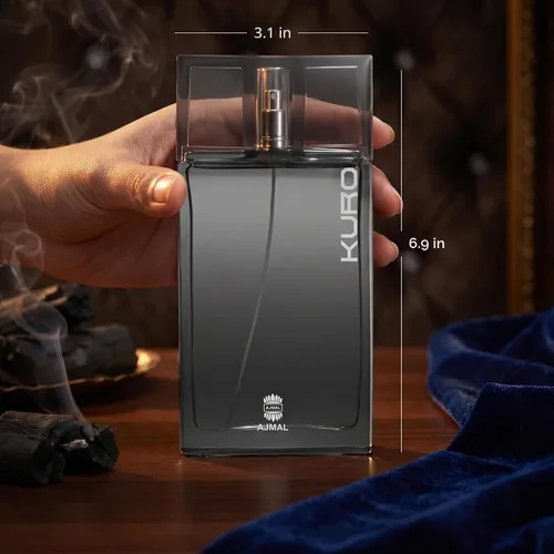 Vista 5 de Ajmal Kuro Eau de Parfum para Hombre, 3.0 oz – Aroma aromático picante