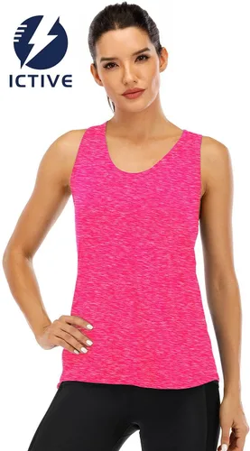 Vista 2 de ICTIVE - Camiseta deportiva sin mangas con espalda cruzada, para mujer, ideal para yoga